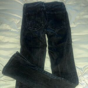 Zara split hem black jeans size US 2